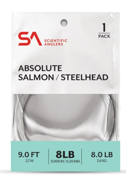 ABSOLUTE SALMON STEELHEAD LEADER - 1 PACK
