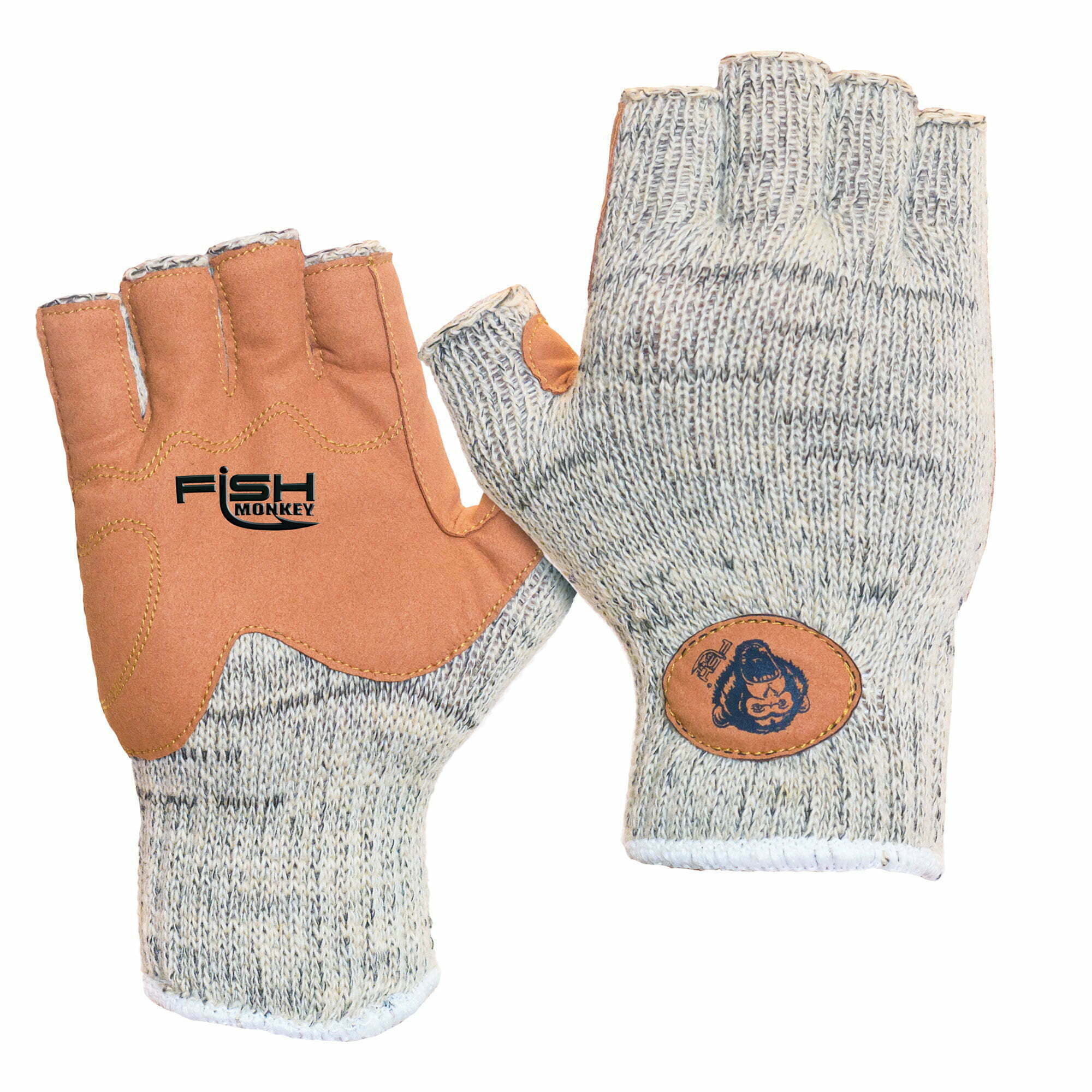 FISH MONKEY WOOLY WOOL HALF FINGER GLOVE