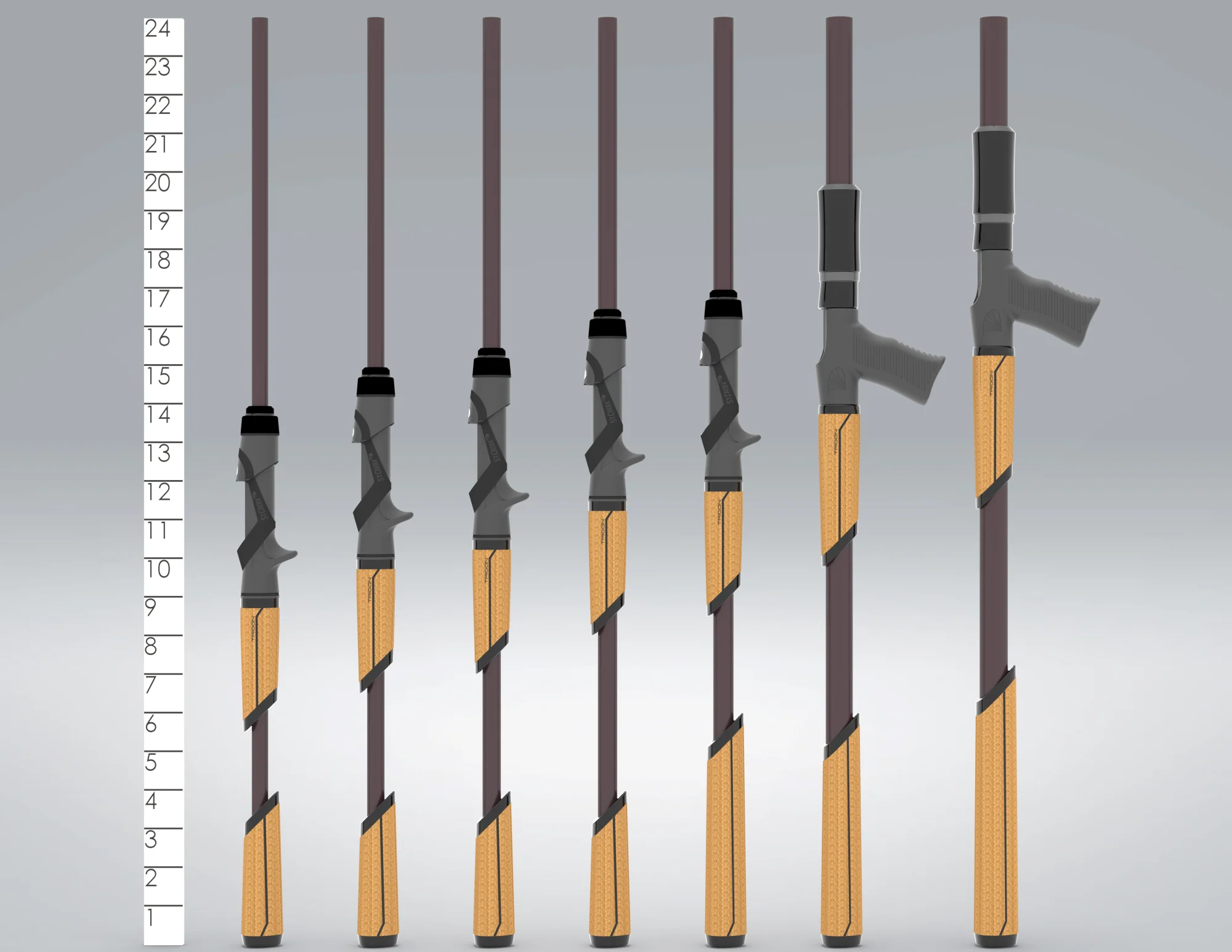 MOJO BASS TRIGON CASTING RODS RETIRED GRASP I MODELS - Image 4